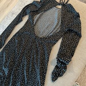 Urban Outfitters Black Dress with White Pattern